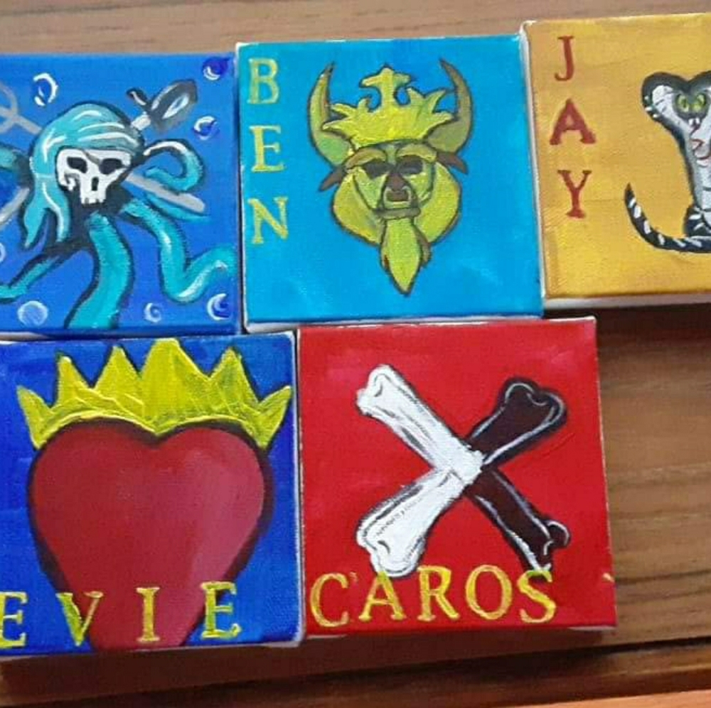 4 x 4 in mini canvases